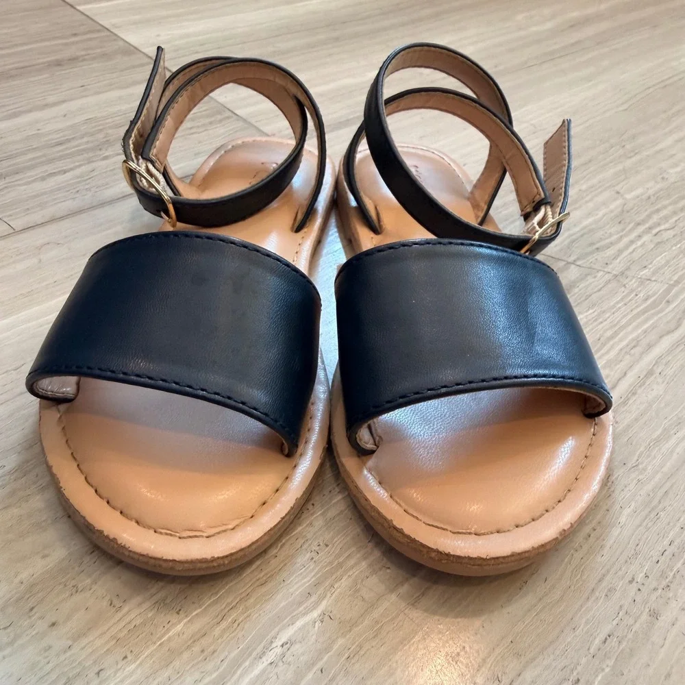 Crewcuts Sandals Ankle Strap Outing Vacation Walking Comfort Navy Blue BF051 K11